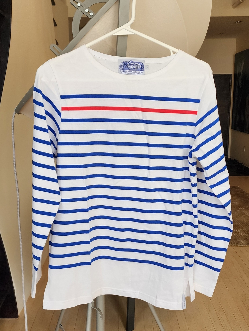 NWOT Saint James Naval Sailor Breton Shirt with Blue and Red Stripes Size S - Picture 6 of 11